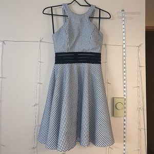 City Studio Black/White Halter Dress with Mesh Waist SIZE 3